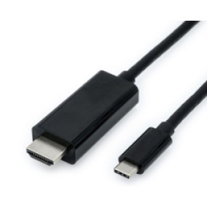Roline VALUE USB-C - HDMI kabel, M/M, 1.0m, crni